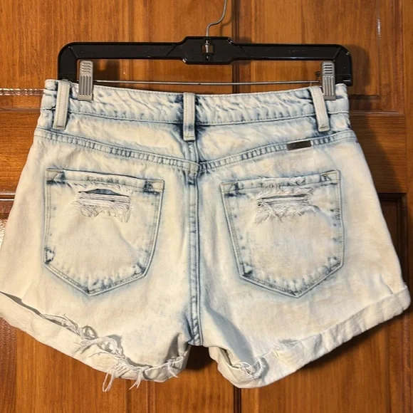 KanCan Blue Distressed Jean Shorts High-Waisted❤️ - Picture 4 of 4
